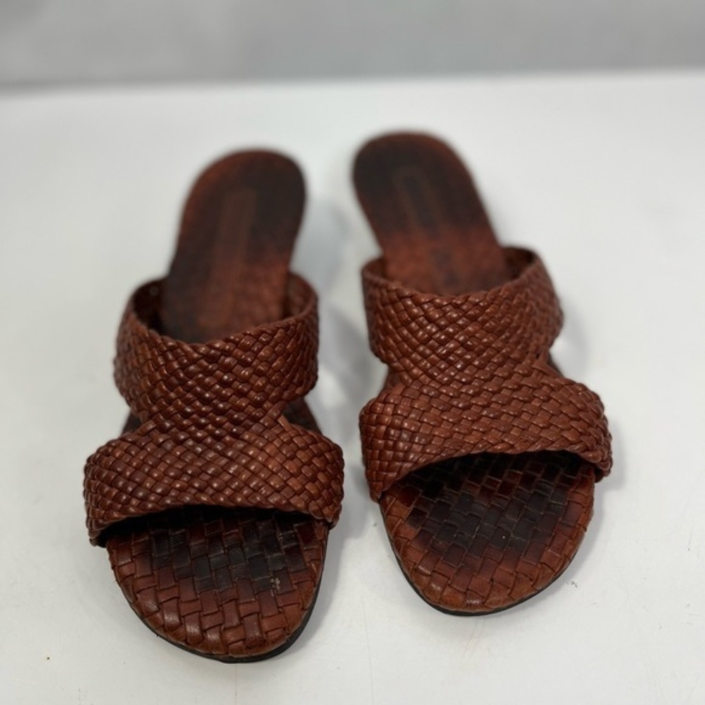 Robert Zur soft brown mule sandals